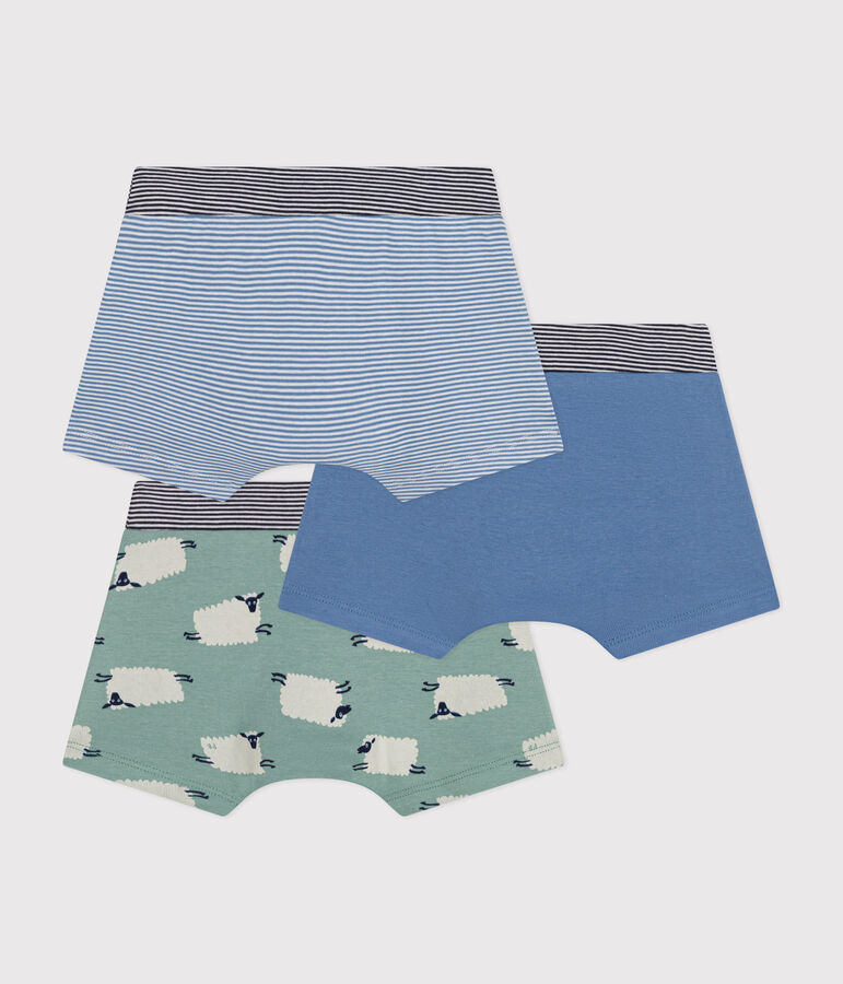 3er-Set Kinder-Boxershorts aus Baumwolle mit Schafmotiv vielfarbig