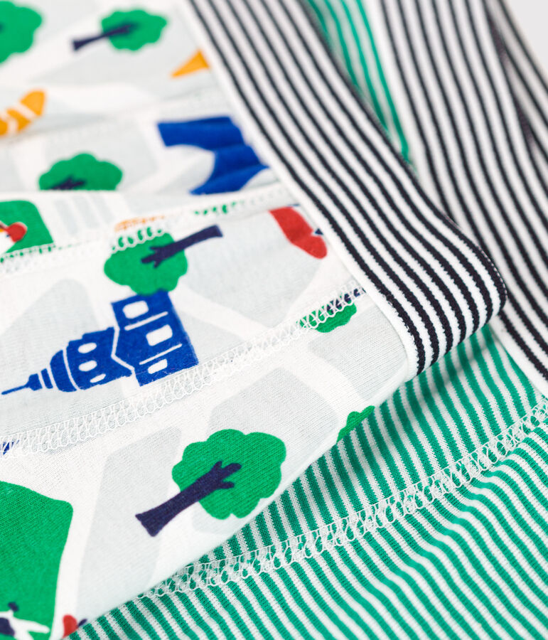 2er-Set Kinder-Boxershorts aus Baumwolle mit Paris-Motiv vielfarbig