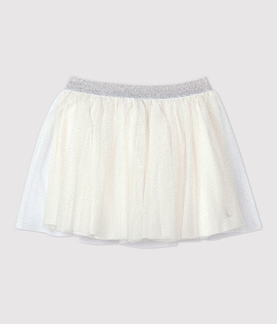 Kinderrock aus Tüll für Mädchen weiss MARSHMALLOW/grau ARGENT