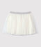 Kinderrock aus Tüll für Mädchen weiss MARSHMALLOW/grau ARGENT