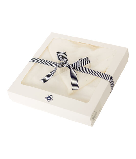 Baby-Badecape aus Frottee weiss MARSHMALLOW