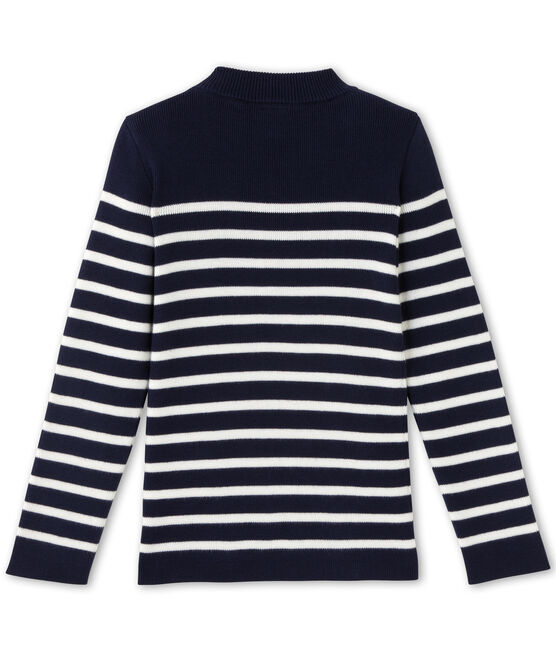 Jungen Marinepullover blau SMOKING/weiss LAIT