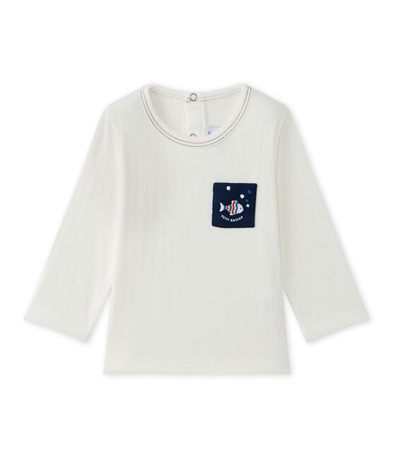 Baby-Jungen-T-Shirt in Uni weiss MARSHMALLOW