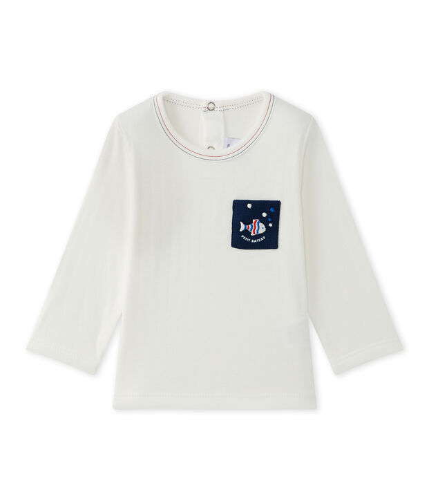 Baby-Jungen-T-Shirt in Uni weiss