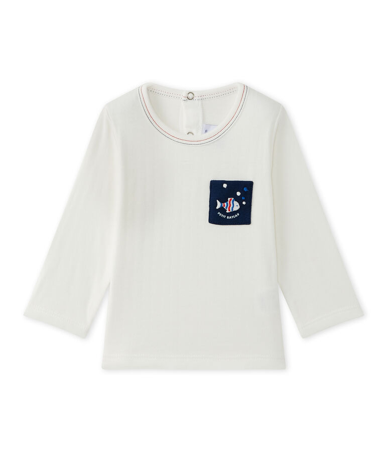 Baby-Jungen-T-Shirt in Uni weiss