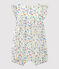 Kurzer Baby-Overall aus Popeline mit Blumenmuster weiss MARSHMALLOW/weiss MULTICO
