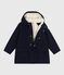 Kinder-Parka halblang und einfarbig blau SMOKING