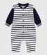 Langer Baby-Overall aus Baumwolle mit Matrosenstreifen