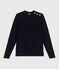 Damen-Marinepullover aus einfarbiger Baumwolle  blau SMOKING