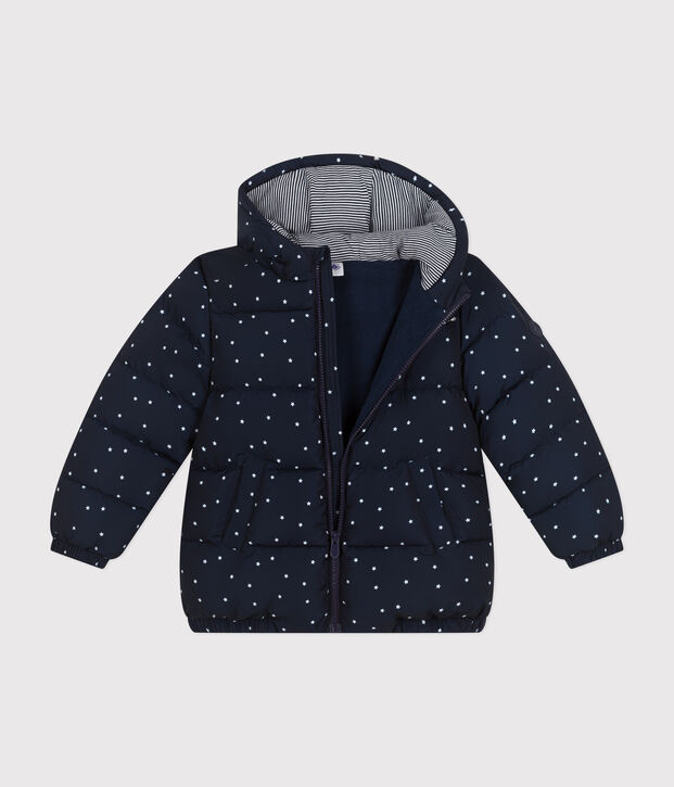 Kinder-Winterjacke f&uuml;r M&auml;dchen und Jungen blau/naturfarben
