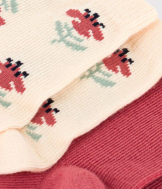 2er-Set geblümten Babysocken aus Baumwolljersey variante 2