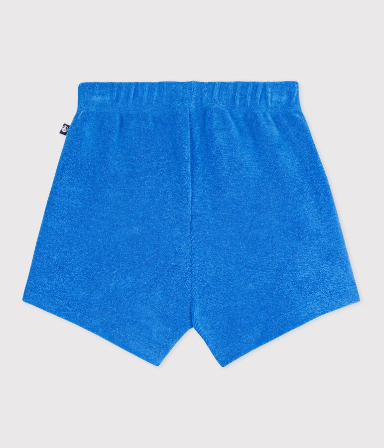 Baby-Shorts aus einfarbigem Frottee blau