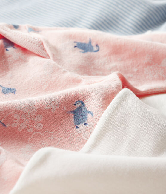 Trio langärmelige Baby-Bodys für Mädchen variante 1