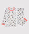 Kinderpyjama aus Bio-Baumwolle mit Paris-Print für Jungen grau BELUGA/weiss MULTICO