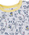 Rippstrick-Pyjama für kleine Jungen grau BELUGA/weiss MULTICO