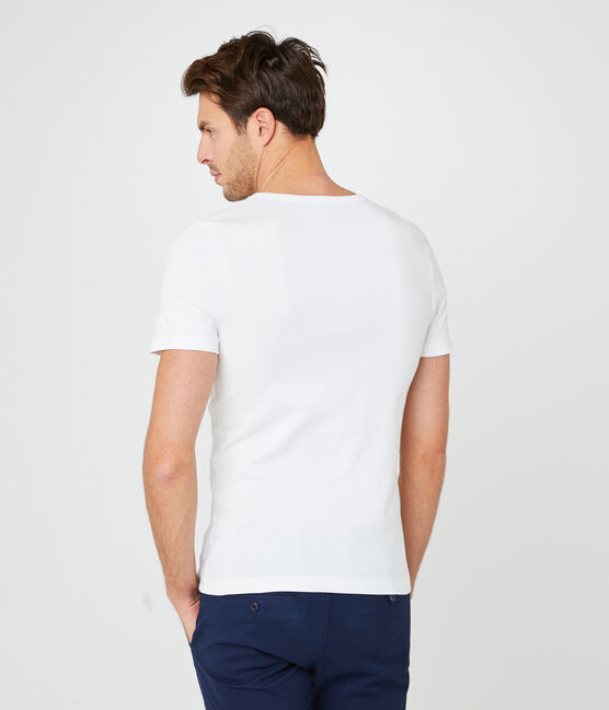 Kurzärmeliges t-shirt v-ausschnitt herren weiss ECUME