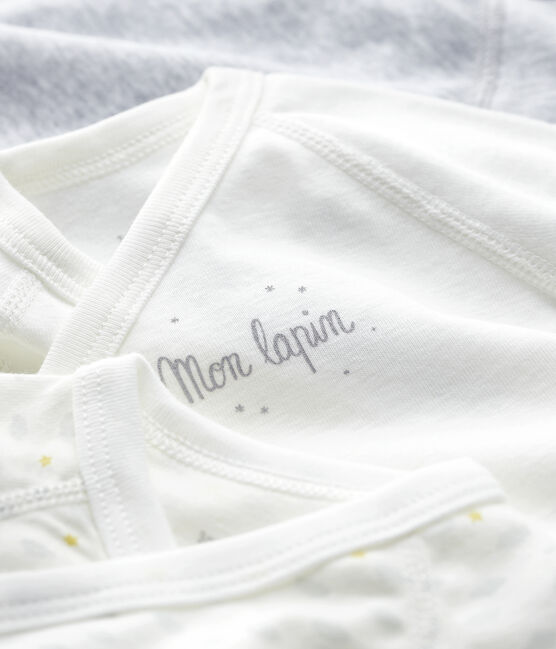 Set mit 3 kurzärmeligen Baby-Bodys im Kimono-Schnitt aus Bio-Baumwolle variante 1