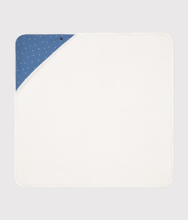 Baby Badetuch aus Baumwolle blau/weiss