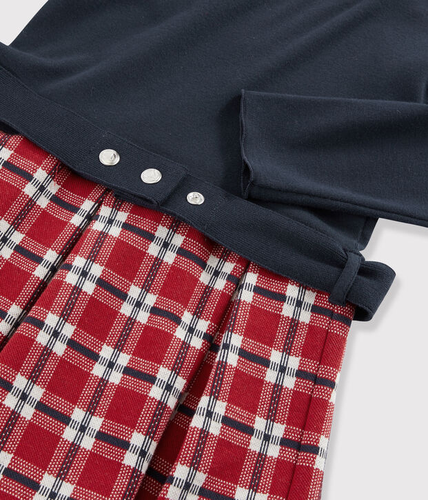 Lang&auml;rmeliges Kinderkleid f&uuml;r M&auml;dchen blau/vielfarbig