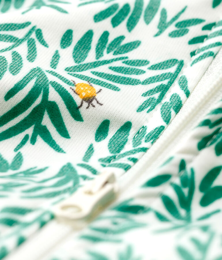 Baby-Windjacke aus beschichtetem Strick f&uuml;r Jungen weiss/gr&uuml;n/vielfarbig