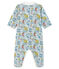 Baby-Strampler aus Rippstrick für Jungen weiss MARSHMALLOW/weiss MULTICO
