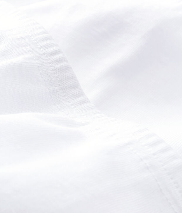 2er-Set wei&szlig;e Baby-Hosen mit F&uuml;&szlig;en aus Bio-Baumwolle weiss