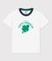 Kurzärmeliges T-Shirt aus Baumwolle für Jungen weiss MARSHMALLOW