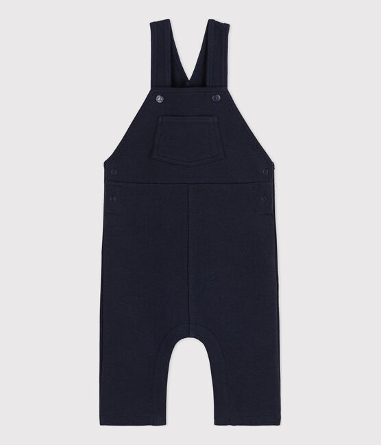 Lange Baby-Latzhose aus dickem Jersey blau SMOKING