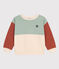 Kinder Colorblock-Sweatshirt aus Molton für Jungen weiss AVALANCHE/ MULTICO