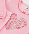 Kinder-Pyjama aus Nicki mit Herzmotiv rosa
