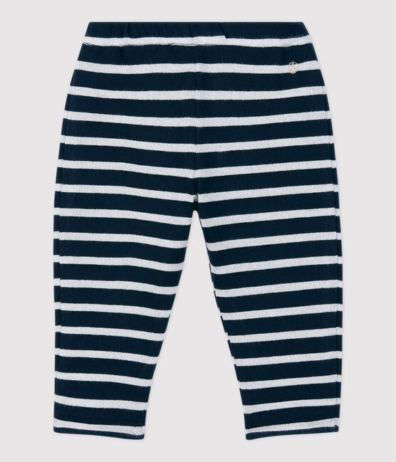 Baby-Hose aus Baumwolle blau SMOKING/ MARSHMALLOW ARGENT BRILLANT