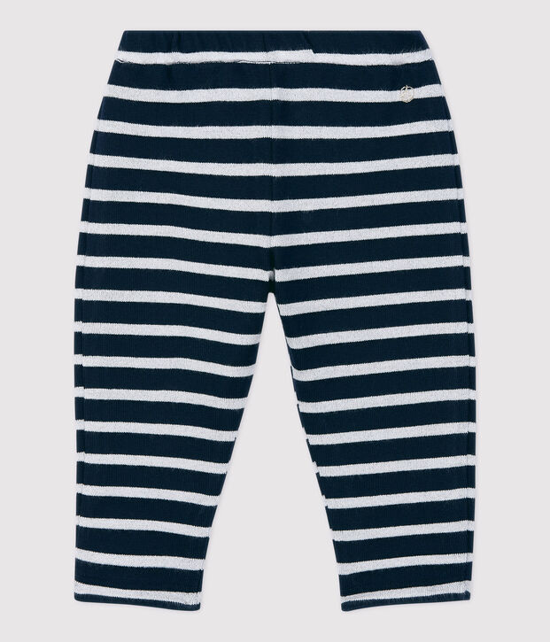 Baby-Hose aus Baumwolle blau/MARSHMALLOW ARGENT BRILLANT