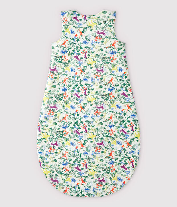 Baby-Schlafsack aus Baumwolle mit Dschungel-Motiv weiss/vielfarbig