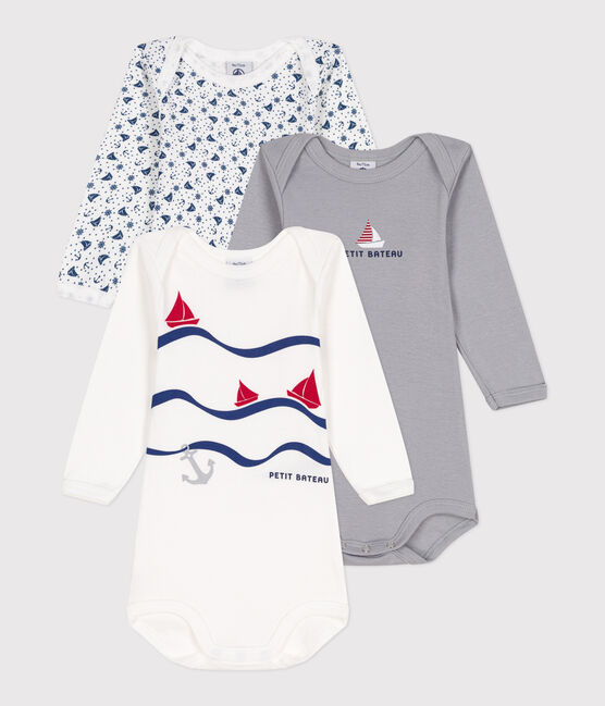 3er-Set langärmelige Baby-Bodys aus Baumwolle  variante 1