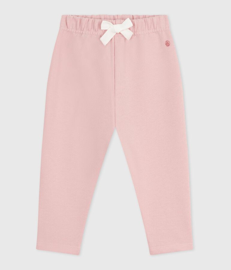 Baby-Hose aus einfarbiger Baumwolle rosa