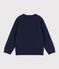 Kinderpullover aus Wolle und Baumwolle für Jungen blau SMOKING