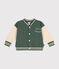 Baby-CollegeJacke aus Molton. grün CROCO/ AVALANCHE