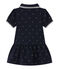 Baby Mädchen Kleid blau SMOKING/weiss FETA