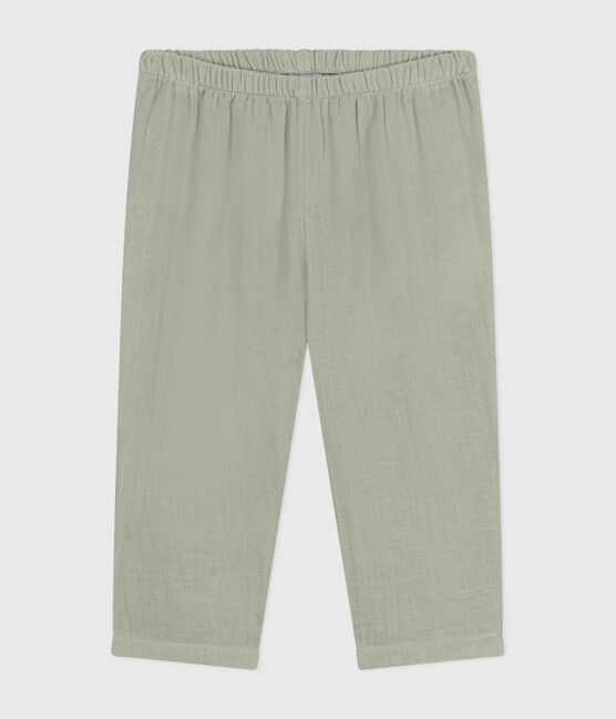 Baby-Hose aus Musselin-Stoff grün HERBIER