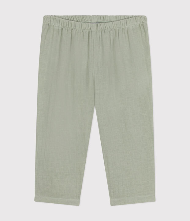 Baby-Hose aus Musselin-Stoff gr&uuml;n