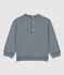 Baby-T-Shirt aus Baumwolle blau MEDIEVAL/weiss MARSHMALLOW