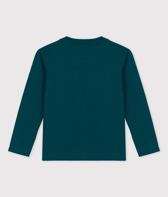 Langärmeliges Kinder-T-Shirt aus Baumwolle für Jungen grün PINEDE