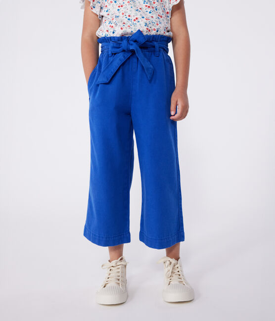 Kinder-Hose aus Baumwoll-/Lyocell-Mischgewebe.  blau SURF