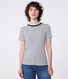 Kurzärmeliges Damen-T-Shirt "L'Iconique" aus gestreiftem Rippstrick