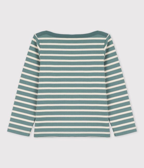 Streifenshirt aus Baumwolle für Mädchen und Jungen grün BRUT/weiss AVALANCHE