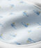 Baby-Lätzchen aus Rippstrick blau FRAICHEUR/weiss MULTICO