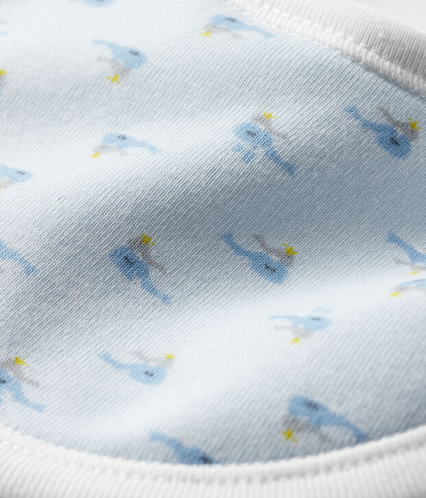 Baby-L&auml;tzchen aus Rippstrick blau/vielfarbig
