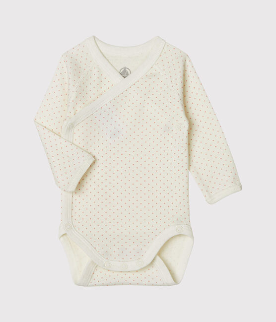 Langärmeligen Bodys für Neugeborene weiss MARSHMALLOW/rosa CHARME
