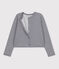 Damen-Cardigan aus dicker Baumwolle mit Druckknöpfen blau SMOKING/weiss MARSHMALLOW
