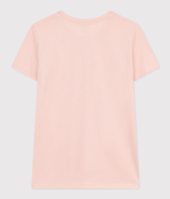 Damen-T-Shirt LE DROIT aus Baumwolle mit Rundhalsausschnitt rosa SALINE